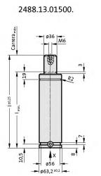 ISO GAS RESORT 1500 DAN 150 BAR 100 MM 295 MM Ø 63.20 MM  REF. FIBRO 2488.13.01500.100